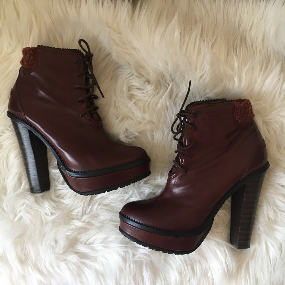Opening Ceremony Laetitia 2 Lace Up Lug Boots - Picture 4 of 8